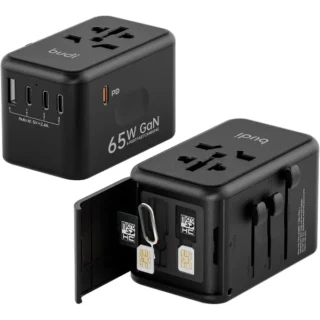 Budi T Budi Universal Travel Plug Adapter 65W Fast Charging