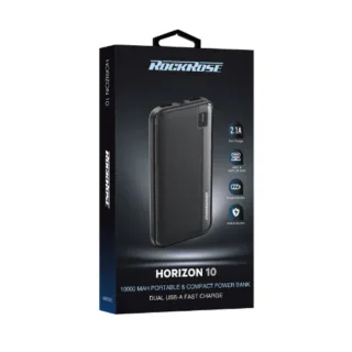 ROCKROSE 10000mAh Portable Power Bank with Dual USB A Fast Charging