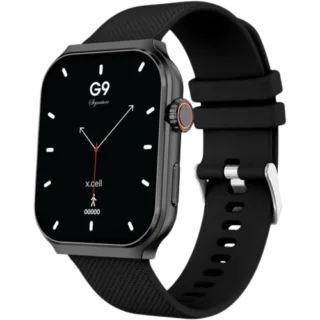 X Cell G9 Signature Smart Watch with 2 Additional Premium Silicone Straps Black 500x