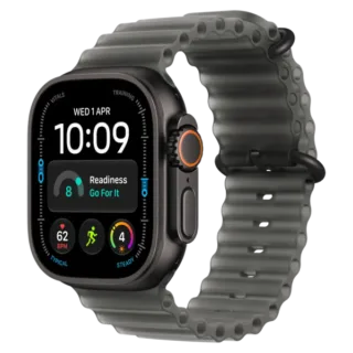 Apple Watch Ultra4GPS Cellular 49mm Black Titanium Casewith Translucent Black Ocean Band