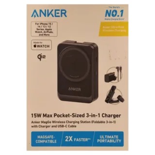 Anker Mag Go 15W Qi2 Foldable 3 in-1 Wireless Charging Station
