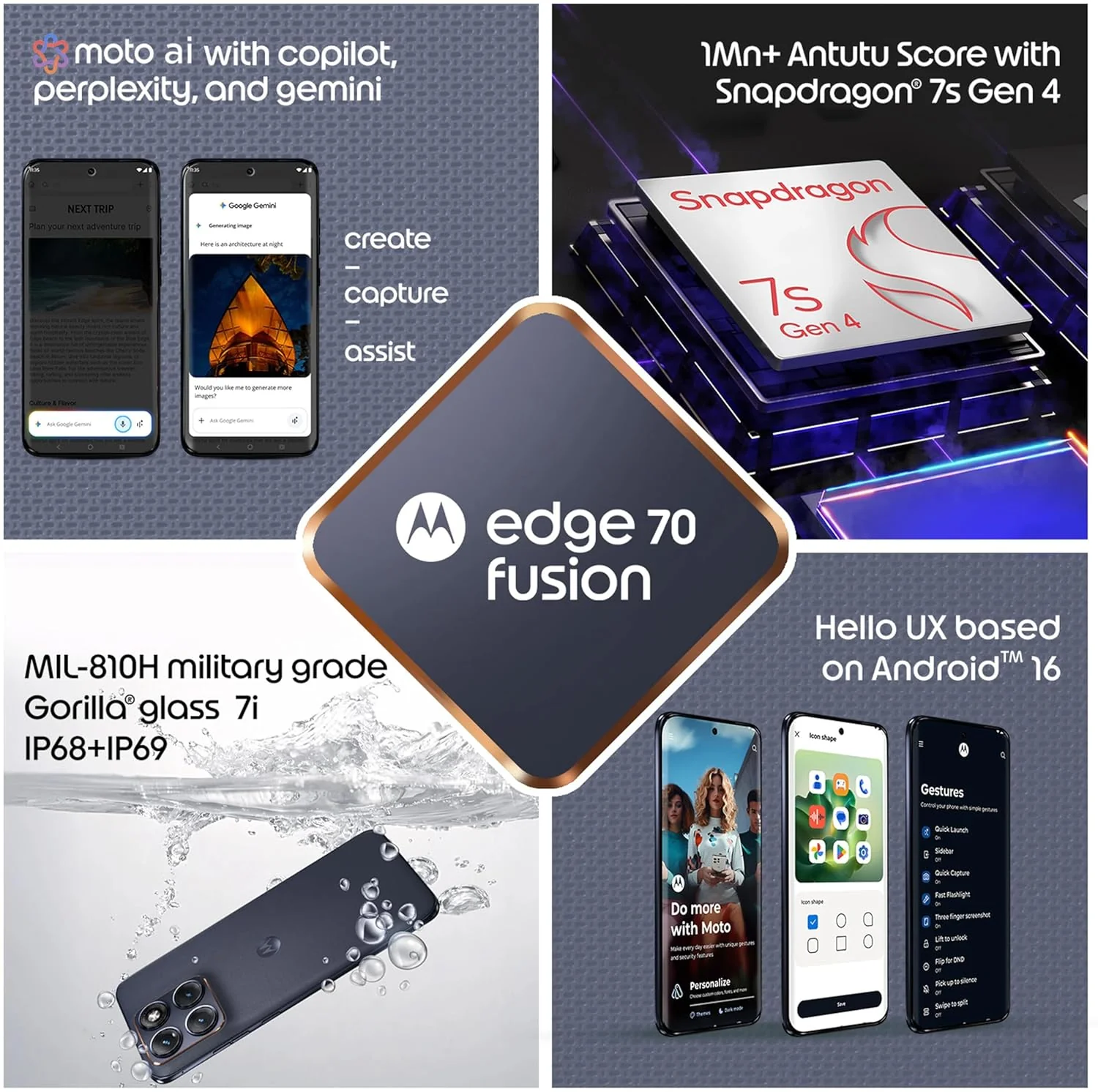 Buy motorola edge 70 fusion (12GB RAM | 256GB) Best Price in Kuwait | Quick Delivery