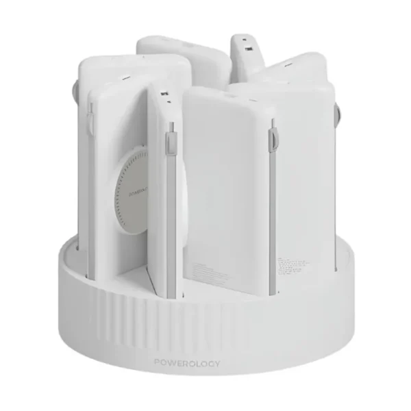 Powerology 8 In 1 Station 10000mah Pd 120w Qc Wireless Power Bank - White product image