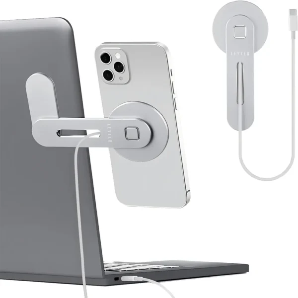Levelo Energia Magsafe Wireless Charging Phone Stand - Silver product image