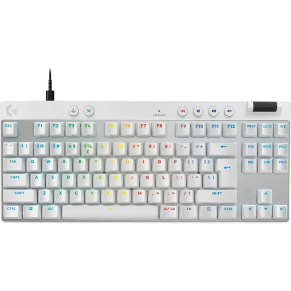 Logitech Pro X Tkl Rapid Wired Gaming Keyboard - White (English) product image
