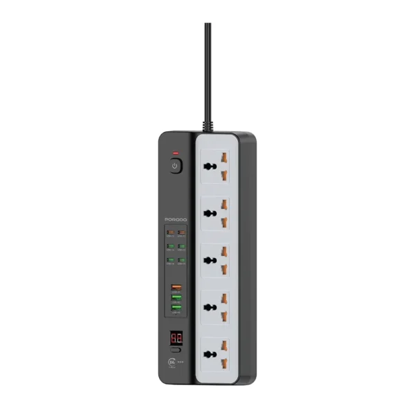 Porodo 3000W Power Strip 5AC / 9USB – Black product image
