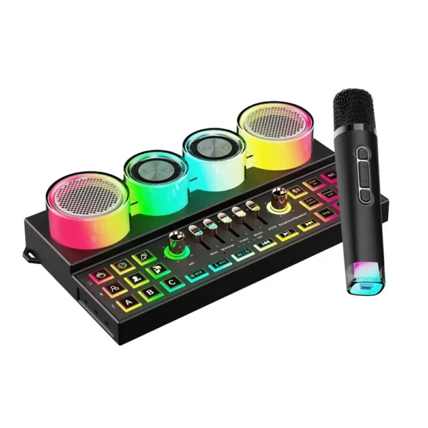 Porodo Soundtec AudioLink Mixer and Speaker – Black product image