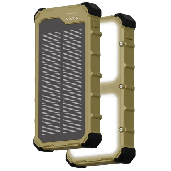 Powerology Solara Solar 10000mAh Power Bank - Khaki product image