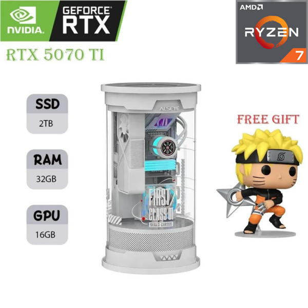 Alseye FirSt Gaming Pc | AMD Ryzen 7 9800x3d | Rtx 5070 Ti Oc 16gb | 32gb RAM | 2tb SSD product image