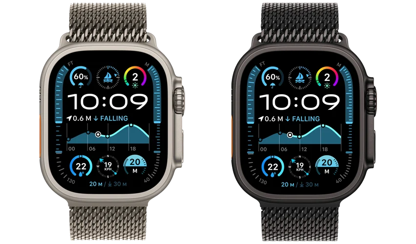 Apple Watch Ultra 2 GPS + Cellular 49mm Titanium Case with Titanium Milanese Loop - Middle East Version