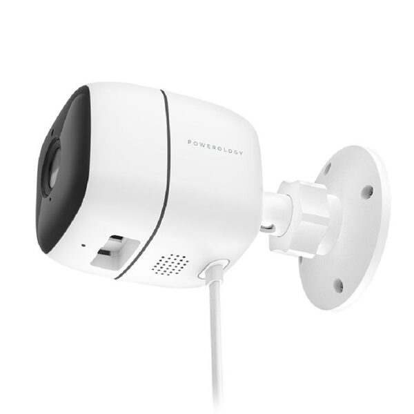Powerology Wifi Smart Outdoor Camera 110 Wired Angle Lens Camera - White product image